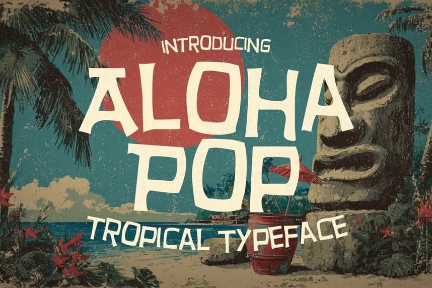 Aloha Pop Font – Display creative asset