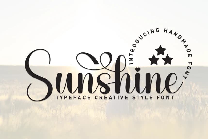 Sunshine – Authentic Handwritten Style Font – Handwritten creative asset