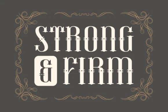 Strong and Firm Font – Display creative asset