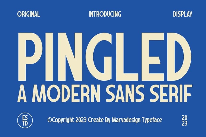 Pingled Font – Sans Serif creative asset
