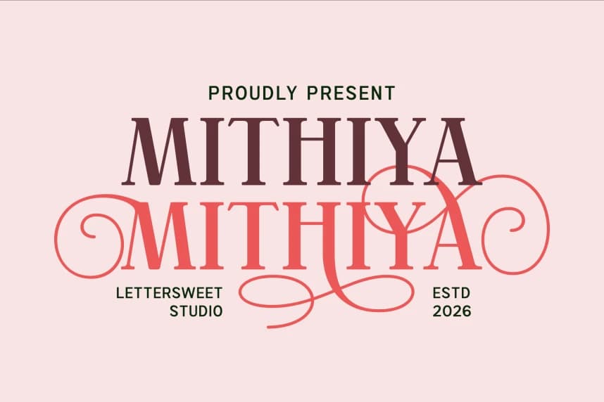 Mithiya Font – Display creative asset