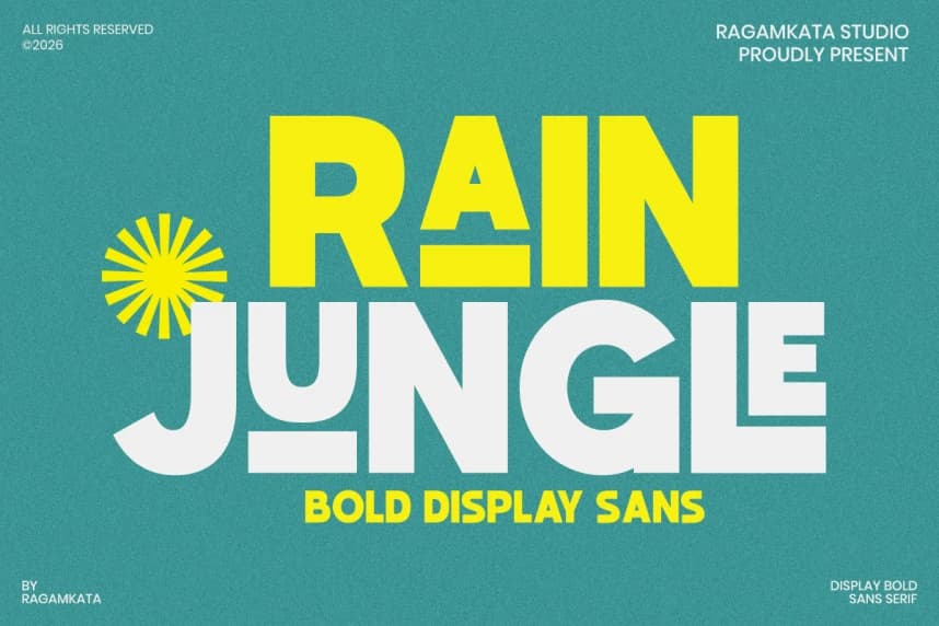 Rain Jungle Font – Display creative asset