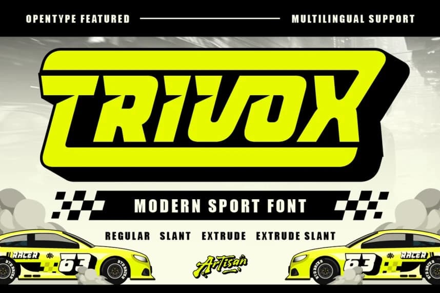 Trivox Font – Display creative asset