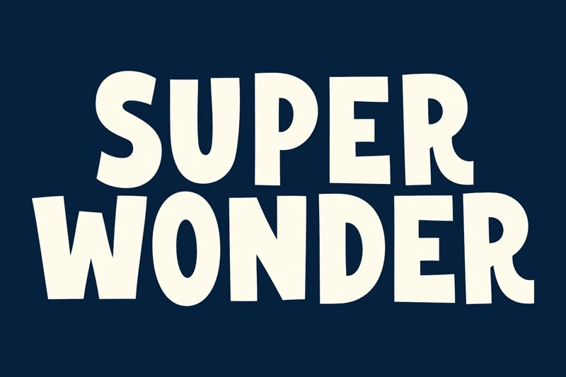 Super Wonder Font – Display creative asset