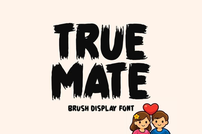 True Mate Font – Display creative asset