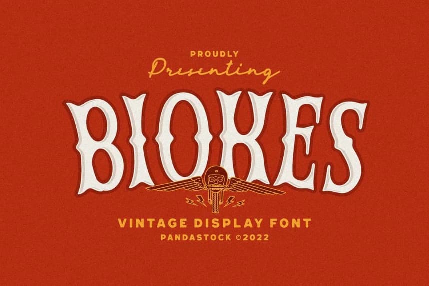 Biokes Vintage Font – Display creative asset
