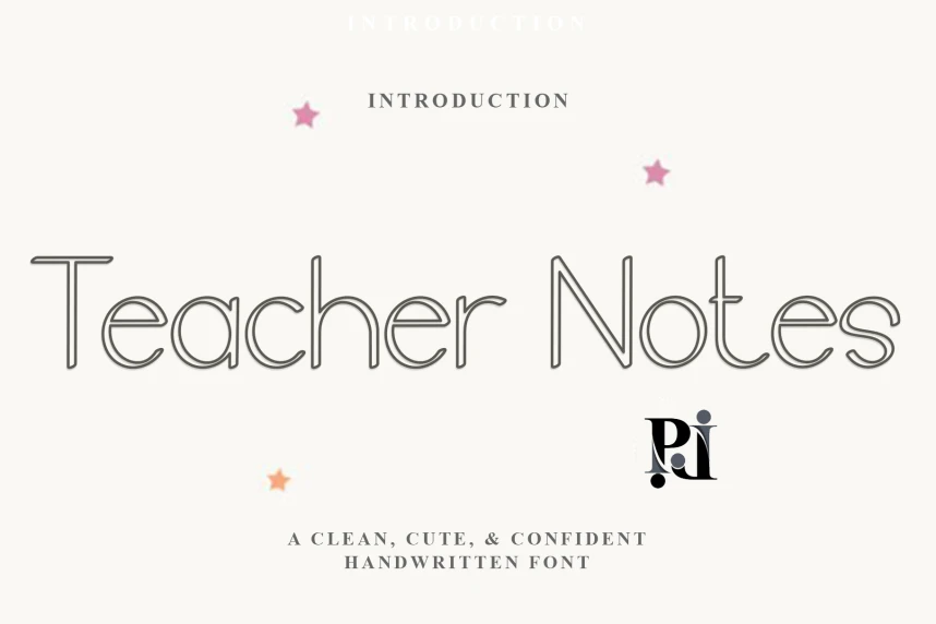 Teacher Notes Font – Display creative asset