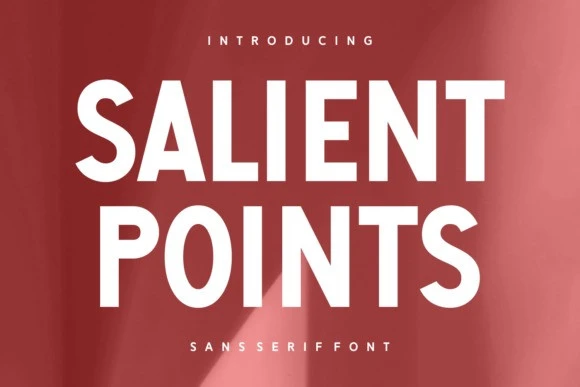 Salient Points Font – Display creative asset