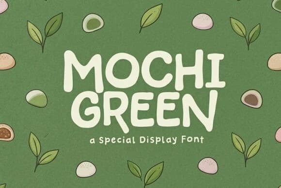 Mochi Green Font – Display creative asset