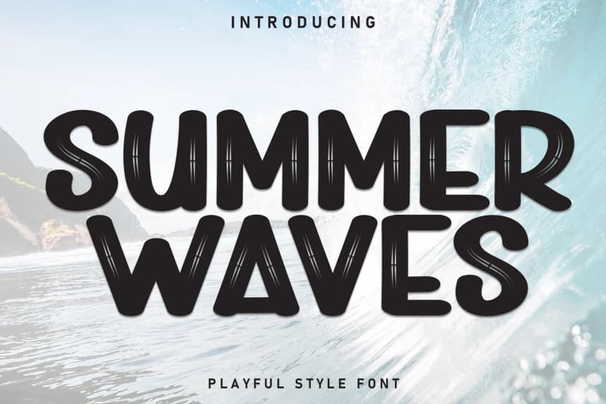 Summer Waves display Font – Display creative asset