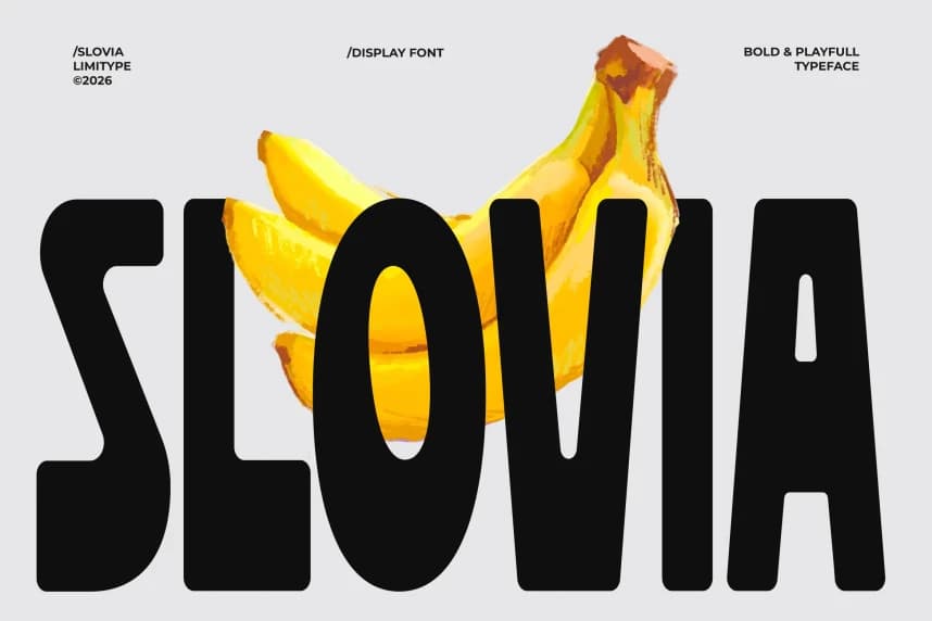 Slovia Font – Display creative asset