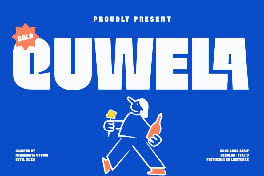 Quwela Font – Display creative asset