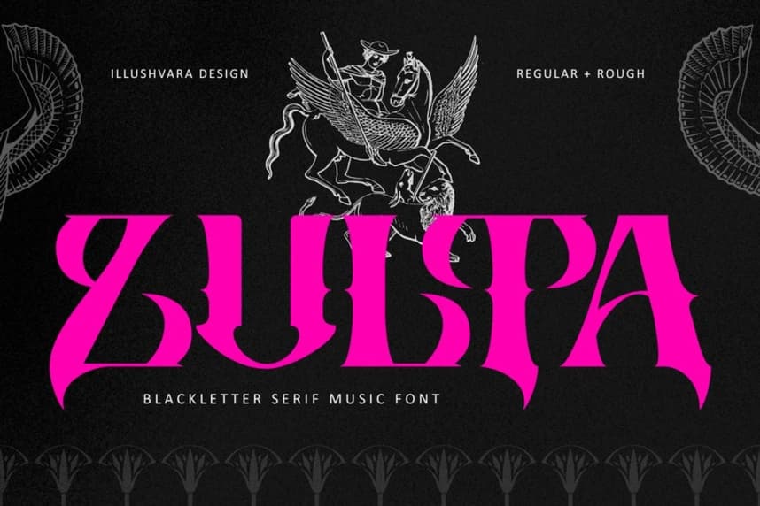 Zulta Music Font – Display creative asset