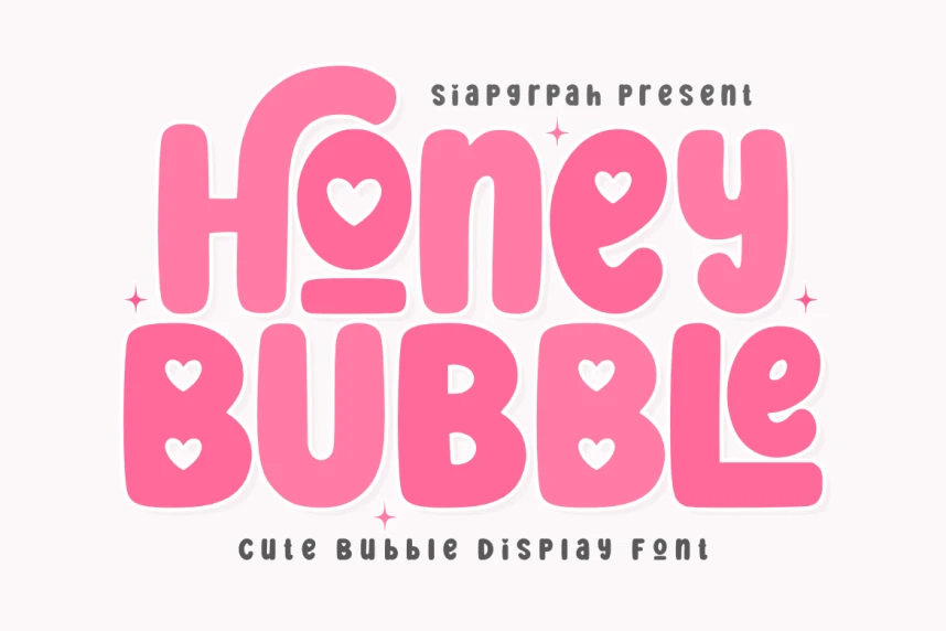 Honey Bubble Font – Display creative asset