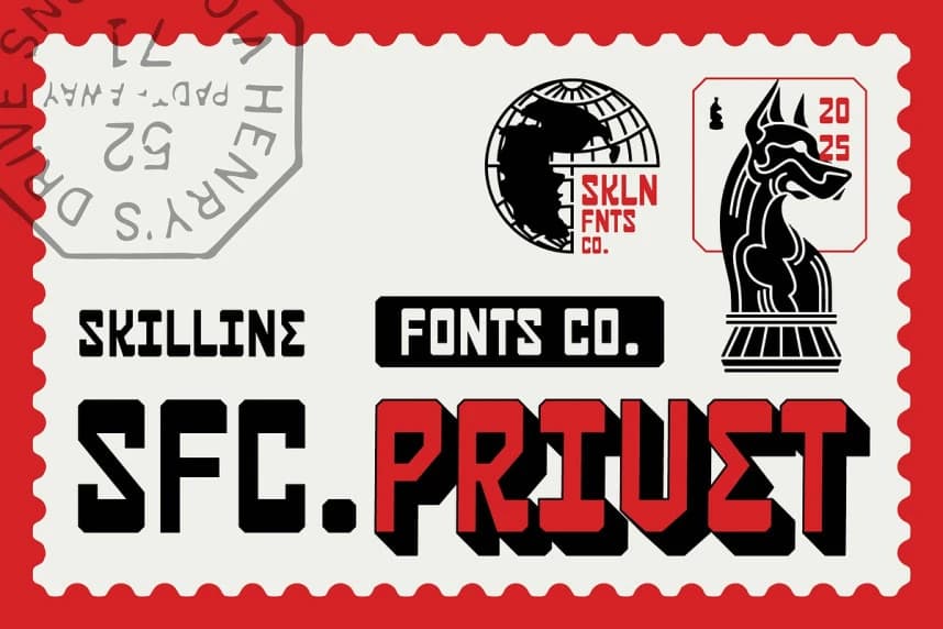 SFC Privet Font – Display creative asset