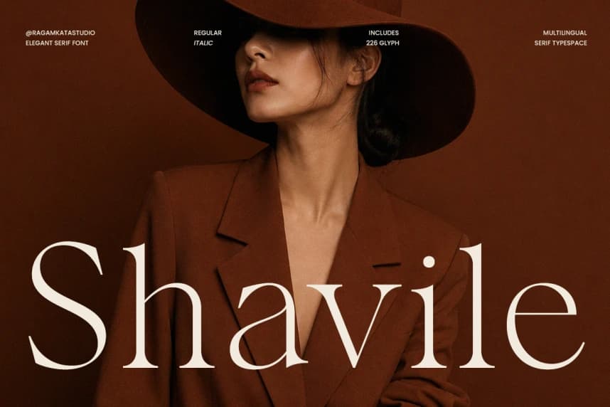 Shavile Font – Display creative asset