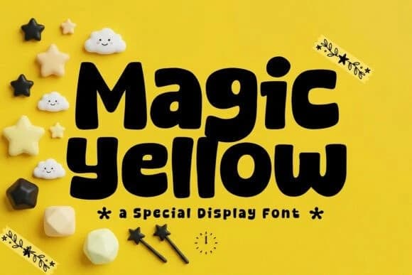 Magic Yellow Font – Display creative asset