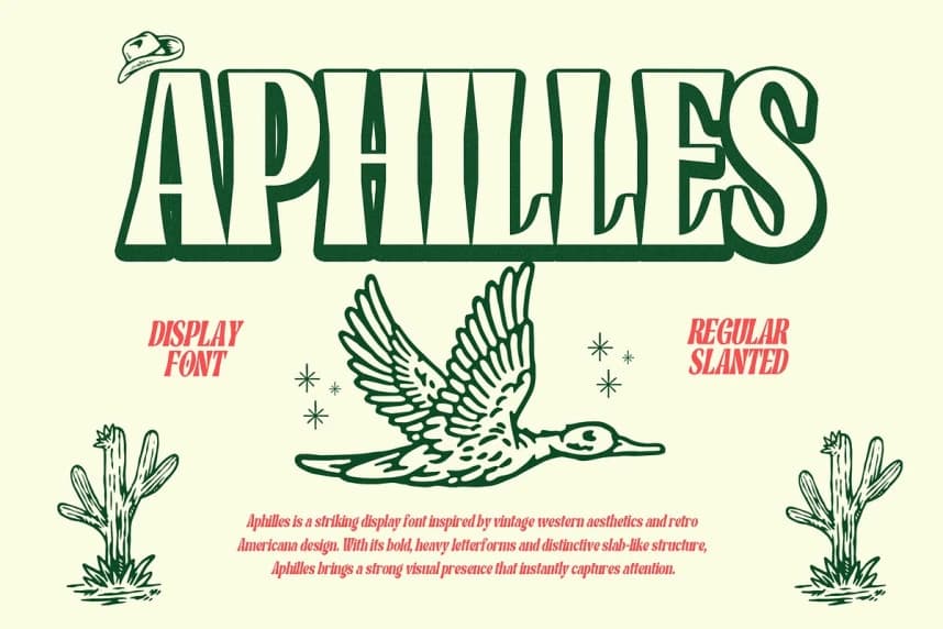 Aphilles Font – Display creative asset