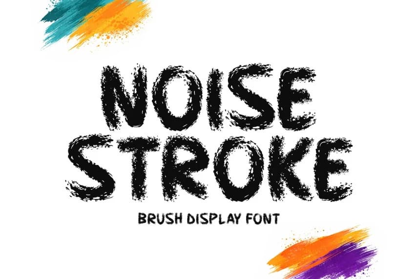 Noise Stroke Font – Display creative asset