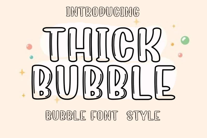 Thick Bubble Script Font – Display creative asset