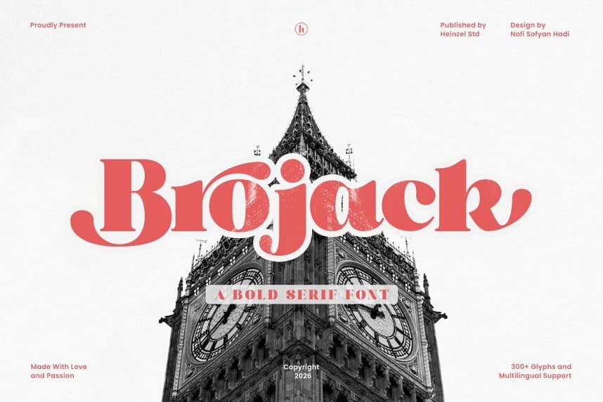 Brojack Font – Display creative asset