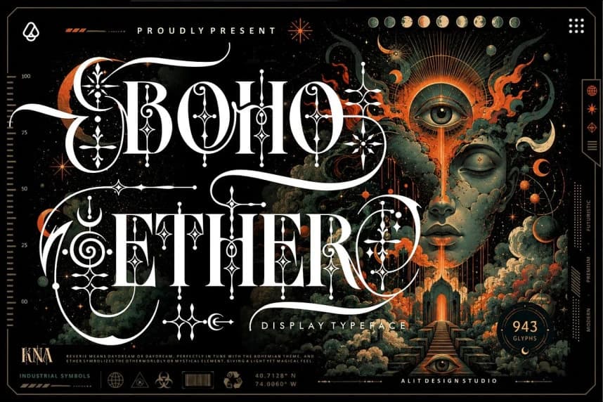Boho Ether Font – Display creative asset