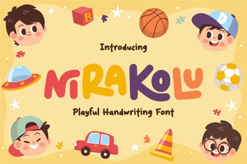Nirakolu Playful Font – Display creative asset