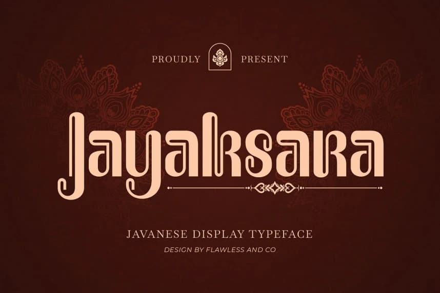 Jayaksara Font – Display creative asset