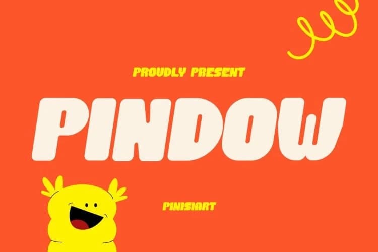 Pindow Font – Display creative asset