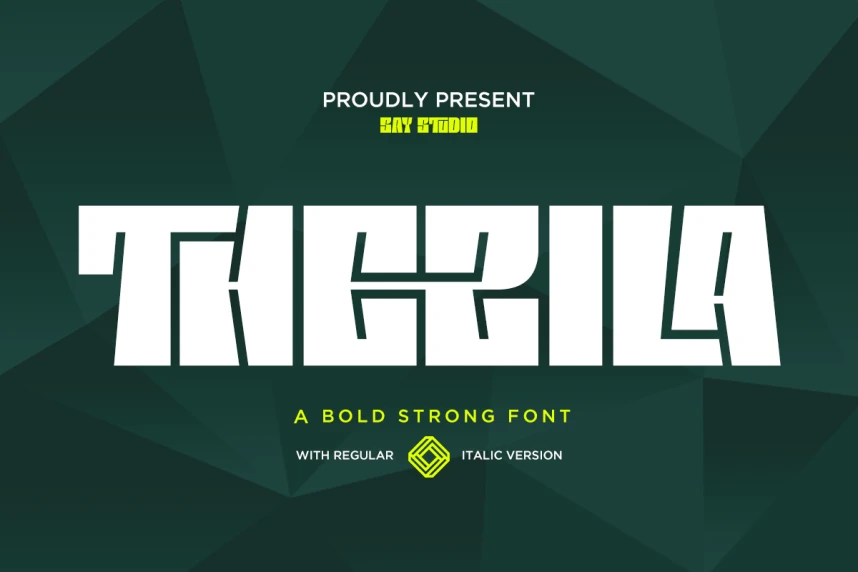 Thezila Font – Display creative asset