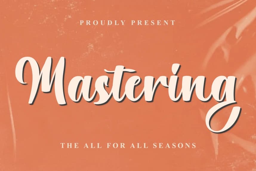 Mastering Script Font – Handwritten creative asset