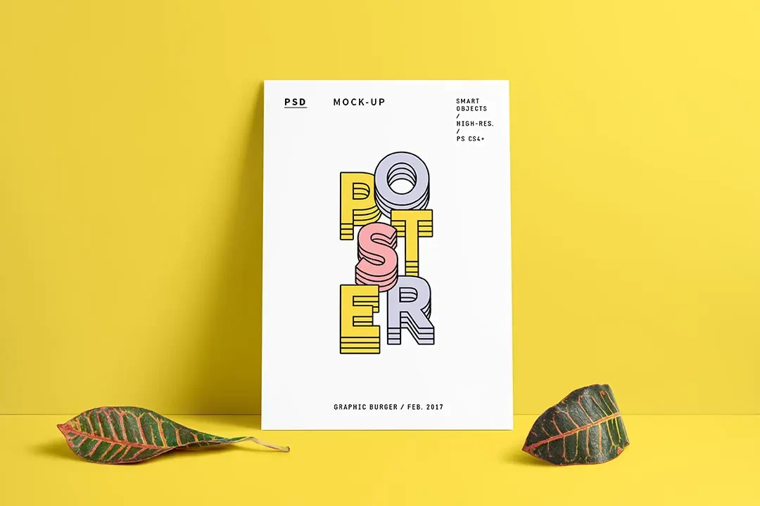 Poster Landscape Mockup Free PSD – Mockups creative asset