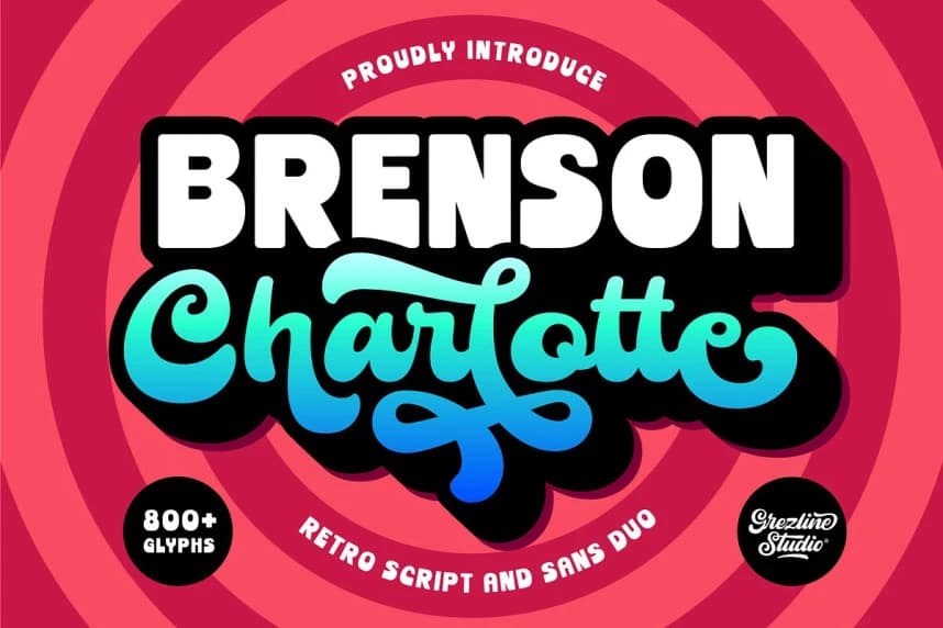 Brenson Charlotte Font – Script creative asset