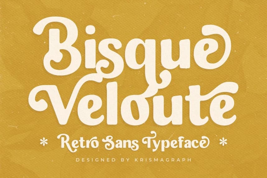 Bisque Veloute Font – Display creative asset