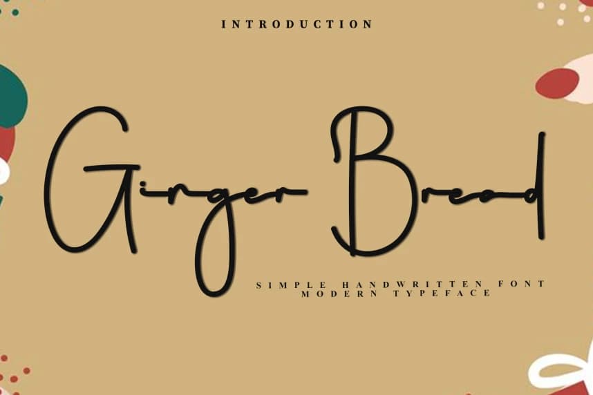 Ginger Bread – Minimal Handwritten Font – Handwritten creative asset