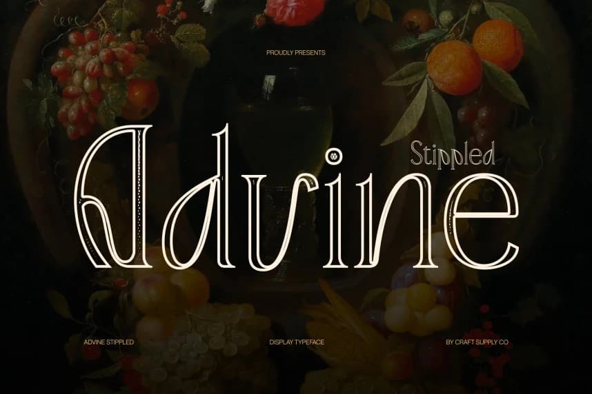 Advine Stippled Font – Serif creative asset