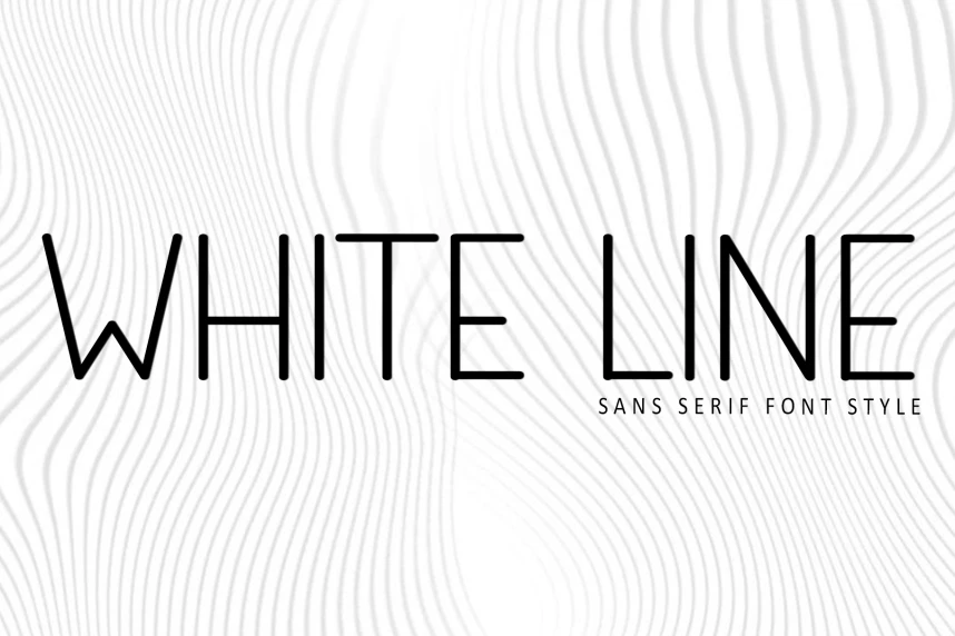 White Line Sans-Serif Font – Display creative asset