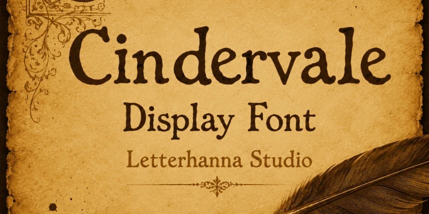 Cindervale Font – Display creative asset
