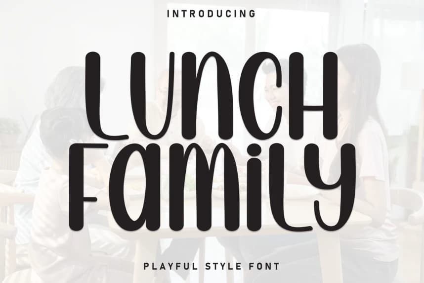 Lunch Family Playful Font – Display creative asset