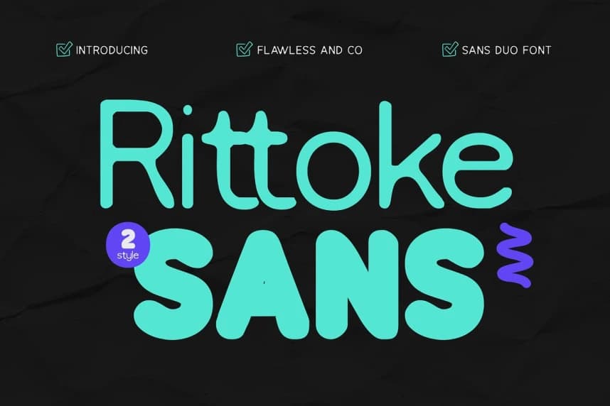 Rittoke Font – Display creative asset
