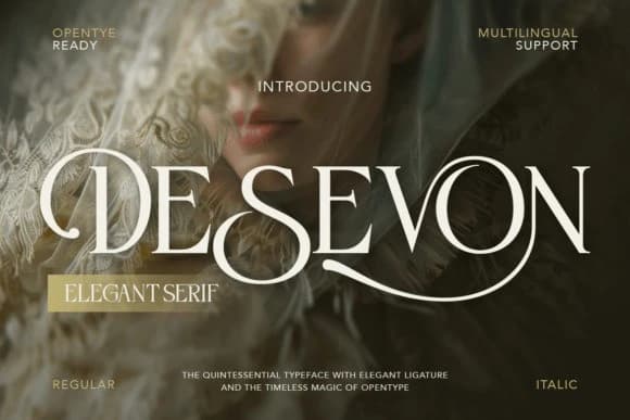 Desevon Font – Serif creative asset