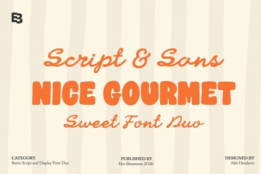 Nice Gourmet Script Font – Handwritten creative asset