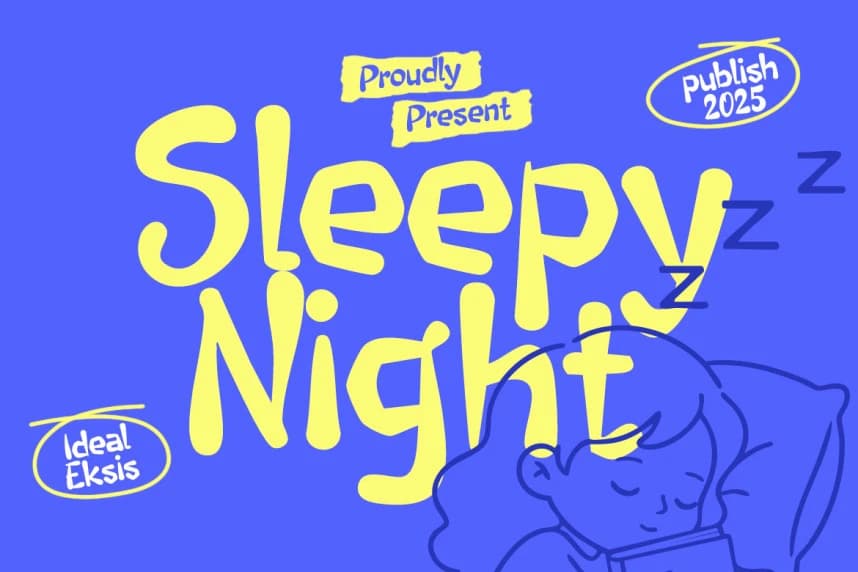 Sleepy Night Playful Font – Display creative asset