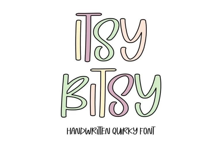 Itsy Bitsy Font – Handwritten creative asset