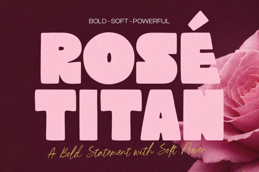 Rose Titan Font – Display creative asset
