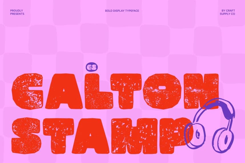 CS Calton Stamp Font – Display creative asset
