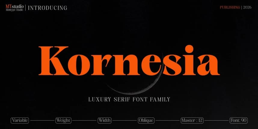 Kornesia Font – Serif creative asset