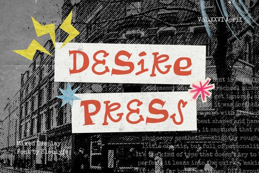 Desire Press Font – Display creative asset