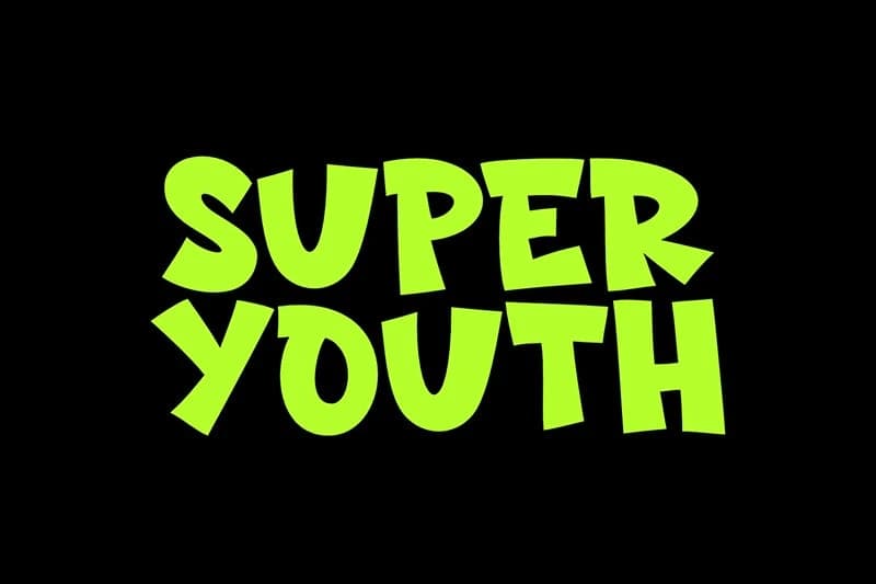 Super Youth Font – Display creative asset