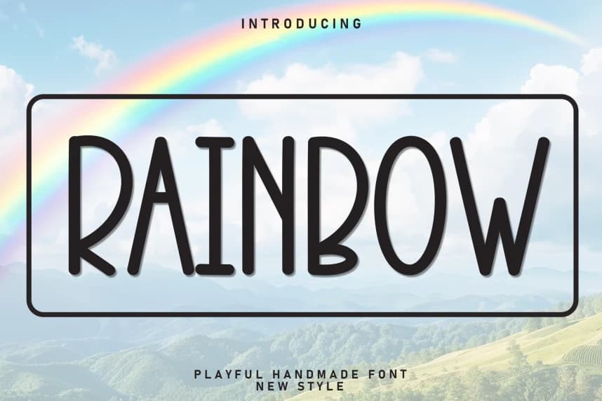 Rainbow Playful Handmade Font – Display creative asset